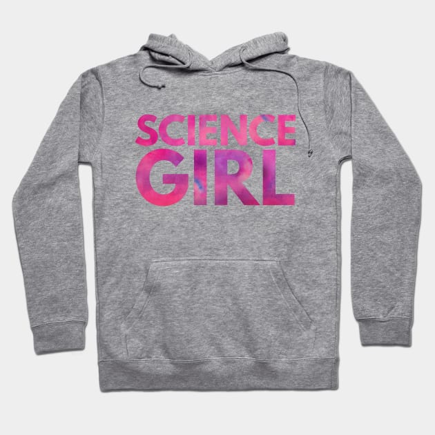 Science Girl Design | Female Science Fans Pink Nebula Hoodie by AstroGearStore